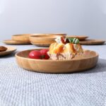 Bamboo Plates 7.5Inch Round Bamboo Plates Reusable Dinner Plates Tableware Set o... - Image 6