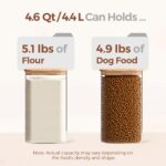 ComSaf 1.2 Gallon Wide Mouth Flour Sugar Storage Containers 2 Pcs, 4.6 Qt Glass ... - Image 4