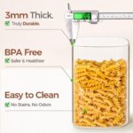 ComSaf 1.2 Gallon Wide Mouth Flour Sugar Storage Containers 2 Pcs, 4.6 Qt Glass ... - Image 5
