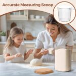 ComSaf 1.2 Gallon Wide Mouth Flour Sugar Storage Containers 2 Pcs, 4.6 Qt Glass ... - Image 6