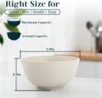 Wheat Straw Bowl 26 OZ, Unbreakable Ramen Bowls Set of 8, Alternatives to Plasti... - Image 3