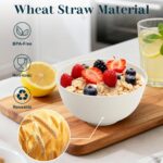 Wheat Straw Bowl 26 OZ, Unbreakable Ramen Bowls Set of 8, Alternatives to Plasti... - Image 4