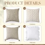 Yuntau Boho 8 Pcs Picnic Pillow Covers Only 18x18 Inch Boho Aesthetic Throw Cush... - Image 4