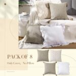 Yuntau Boho 8 Pcs Picnic Pillow Covers Only 18x18 Inch Boho Aesthetic Throw Cush... - Image 6