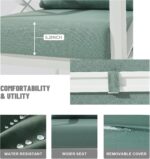 Aluminum Patio Furniture Set with Oversized Fire Pit Table, 9-Piece All-Weather ... - Image 4