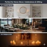 Gold Candlestick Holders Set of 6 – Decorative Taper Candle Holders for Home Dec... - Image 4