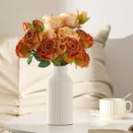 Mfacoy White Ceramic Flower Vase, Minimalist Decor, Modern Home Decorative Vase,... - Image 4