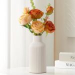 Mfacoy White Ceramic Flower Vase, Minimalist Decor, Modern Home Decorative Vase,... - Image 6