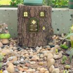 Fairy Door and Windows Garden Kit Accessories Outdoor, Glow in Dark Gnome House ... - Image 4