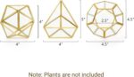Mkono 4 Inches Mini Glass Geometric Terrarium Container Set of 3 Modern Tabletop... - Image 6