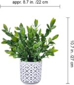 Winlyn Set of 2 Artificial Potted Plants Potted Eucalyptus Plant Artificial Gras... - Image 3