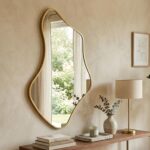 Asymmetrical Wall Mirror, Irregular Shaped Frameless Vanity Mirror, Modern Decor... - Image 5