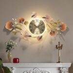 Large Wall Clocks for Living Room Decor with Silent Quartz Movement and 3D Ginkg... - Image 4