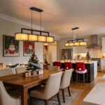 Linear Chandelier for Dining Room, Modern 4 Light Kitchen Island Lighting with F... - Image 3