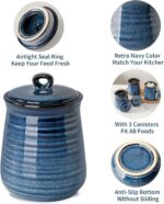 HASENSE Kitchen Canisters Set with Airtight Lid for Countertop, 25 Ounce Ceramic... - Image 3