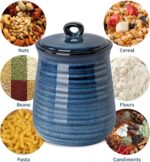 HASENSE Kitchen Canisters Set with Airtight Lid for Countertop, 25 Ounce Ceramic... - Image 4