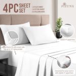 Pizuna 400 Thread Count Queen Cotton Bed Sheets Set, Long-Staple Cotton Sheet Se... - Image 4