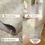 Latte&Fog 5x7 Area Rugs for Living Room, Vintage Beige Washable Rug, Boho Neutra... - Image 7