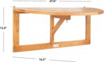 Safavieh PAT7045A Outdoor Collection Owens Natural teak wood Balcony Hanging Hal... - Image 4
