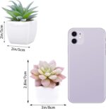 FUNARTY 5pcs Artificial Succulent Plants, Small Fake Desk Plants Mini Succulents... - Image 3