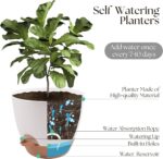 TYMENSH Plant Pots 12/10/9 inch Set of 3, Self Watering Flower Pots Indoor Outdo... - Image 6