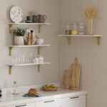 DINZI LVJ Long Wall Shelves, 31.5" Wall Mounted Shelves Set of 4, Large Floating... - Image 5