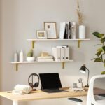 DINZI LVJ Long Wall Shelves, 31.5" Wall Mounted Shelves Set of 4, Large Floating... - Image 6