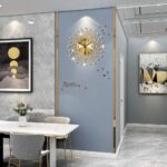 Large Wall Clocks for Living Room Decor Modern Gold Silent Wall Clock Battery Op... - Image 3
