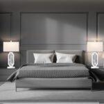 Hamucd 3-Way Dimmable Touch Diamond Crushed Mirrored Bedside Table Lamps Set of ... - Image 8