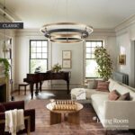 3 Ring LED Chandelier Black Gold Chandelier Light Fixture Dimmable Round Foyer C... - Image 5