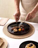 Star 12-Piece Plates and Bowls Set, Porcelain Dinnerware Sets for 4 Service, Mod... - Image 5