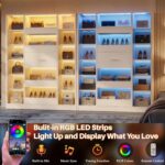 Besiost 40" Closet System with LED Lights, Wooden Closet Organizer System with D... - Image 5
