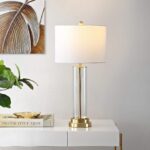 SAFAVIEH Lighting Collection Cassian Modern Contemporary Farmhouse Glass 26-inch... - Image 3