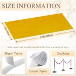 FANPROMS Gold Aisle Runners Velvet Wedding Aisle Runner for Indoors 5FTx15FT Lux... - Image 3