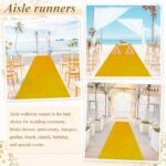 FANPROMS Gold Aisle Runners Velvet Wedding Aisle Runner for Indoors 5FTx15FT Lux... - Image 7