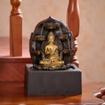 TERESA'S COLLECTIONS Tabletop Water Fountain Outdoor for Home Decor, Gold Buddha... - Image 3