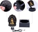TERESA'S COLLECTIONS Tabletop Water Fountain Outdoor for Home Decor, Gold Buddha... - Image 6