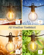 Zuske Outdoor String Lights Waterproof, 100FT LED Patio Lights with 53 Shatterpr... - Image 4