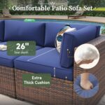Aoxun 7 Piece Patio Furniture Set Wicker Rattan Patio Conversation Set Outdoor S... - Image 4
