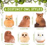 48 Pcs Miniature Owl Figurines 6 Styles Resin Mini Owl Figurines Bulk Animal Fig... - Image 3