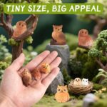 48 Pcs Miniature Owl Figurines 6 Styles Resin Mini Owl Figurines Bulk Animal Fig... - Image 4