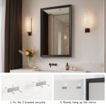 Black Bathroom Mirrors for Over Sink 24x36 Inch, Rectangle Vanity Mirror for Bed... - Image 8