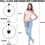 YISITEONE Classical Large Decorative Wall Clock with Pendulum, Modern Non-Tickin... - Image 3