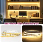 EMITEVER COB LED Strip Lights Warm White, 3000K Tape Light Premium High Density,... - Image 6