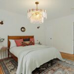 9-Light Glass Chandelier with lampshade, 24 Inch Gold Modern 2-Tier Ceiling Ligh... - Image 8