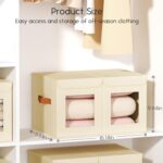Homsorout Large Closet Storage Bins - Collapsible Divided Clothes Organizer with... - Image 6