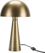 Nourison Home 16" Antique Gold Metal Mushroom Table Lamp, Modern, Retro, Desk Li... - Image 3