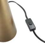 Nourison Home 16" Antique Gold Metal Mushroom Table Lamp, Modern, Retro, Desk Li... - Image 6