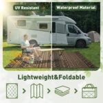MontVoo Outdoor Rug 8x10 Waterproof Outdoor Patio Rug Mat Reverisble Plastic Str... - Image 6
