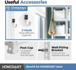 HOMEDANT 5 Tier Laminated White Boltless Metal Shelving Unit Adjustable Garage S... - Image 8